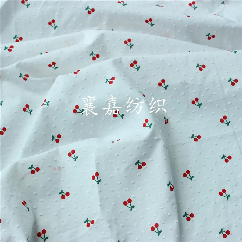 100x150cm Cherry Spots Cotton Fabric, Make Shirt, Dress, Underwear, Cloth