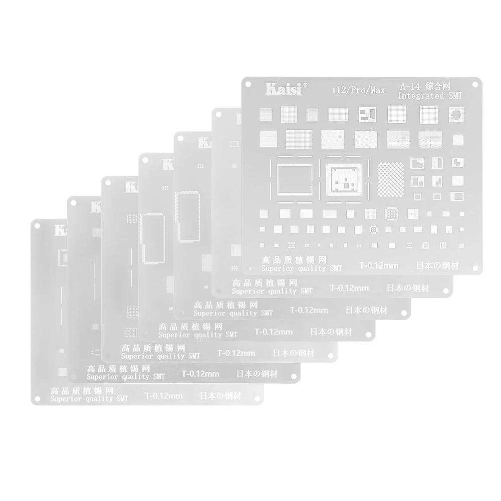 Kaisi bgaリボルダーキットキットforiphone 6s 6sp 7 7p 8p x xr xs max 11 11pro 12 12pro cpu icチップのはんだ付け