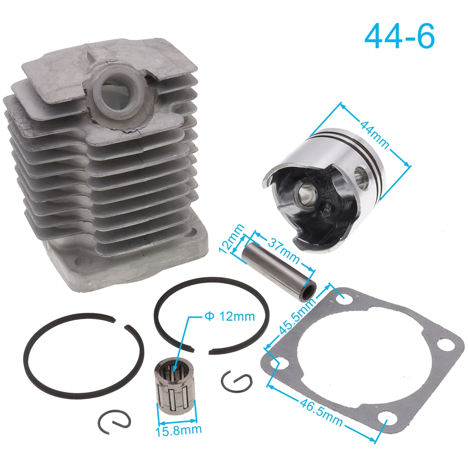 1 Set 40-6 44-6 Cylinder Head Piston Gasket Kit for 2 Stroke 47cc 49cc Mini Moto Go Kart Pocket Bike ATV Quad