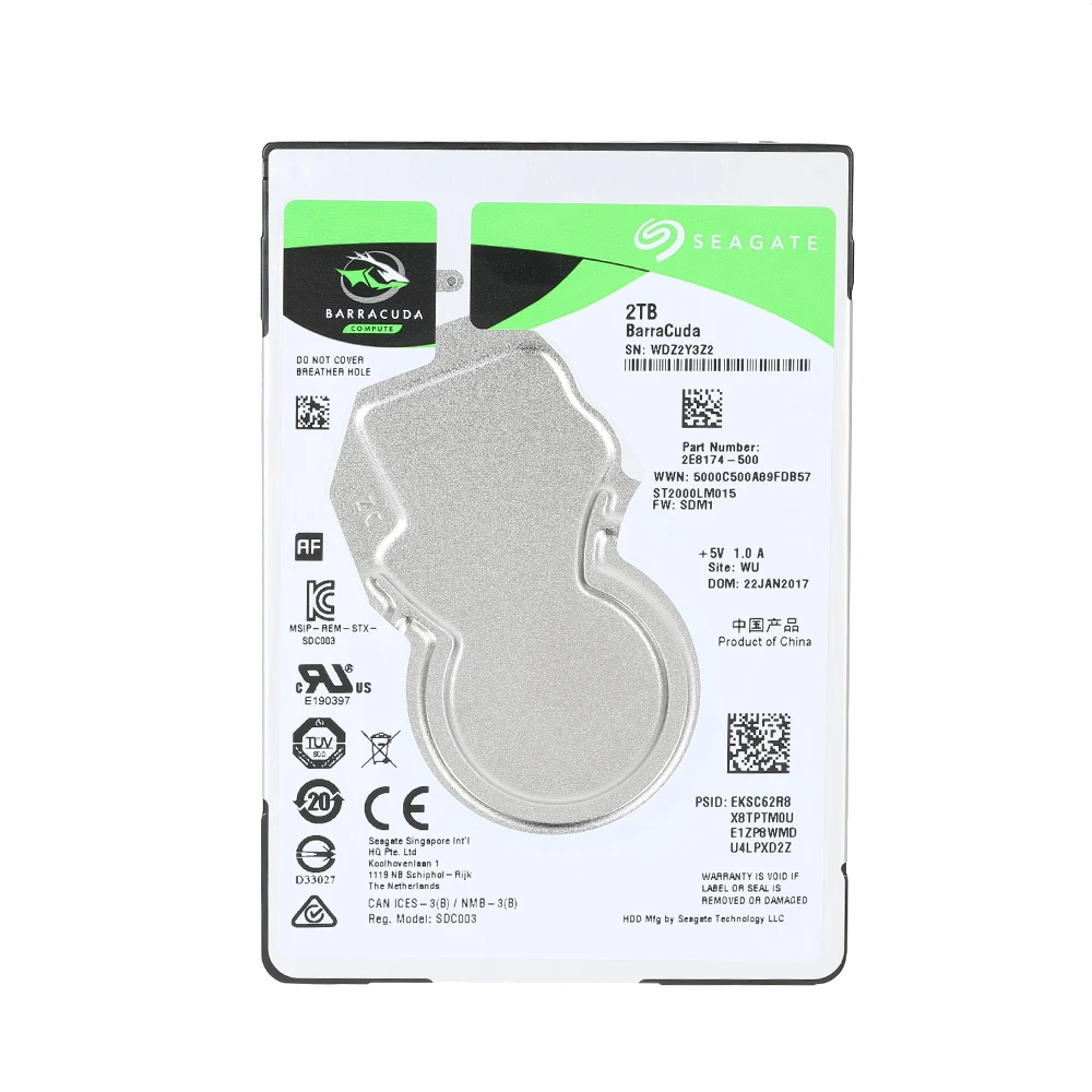 Seagate 1TB 2.5inch Internal HDD Notebook Hard Disk Drive 7mm 5400RPM SATA 6Gb/s 128MB Cache 2.5