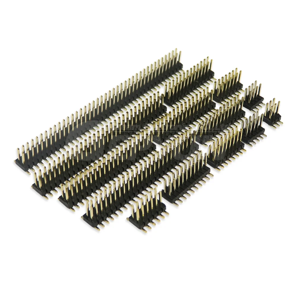 10PCS  SMD 1.27mm strip Double Row Male Pinheader Socket pitch strip connector SMT  2*3/4/5/6/7/8/10/12/13/15/20/25/30/40 PIN