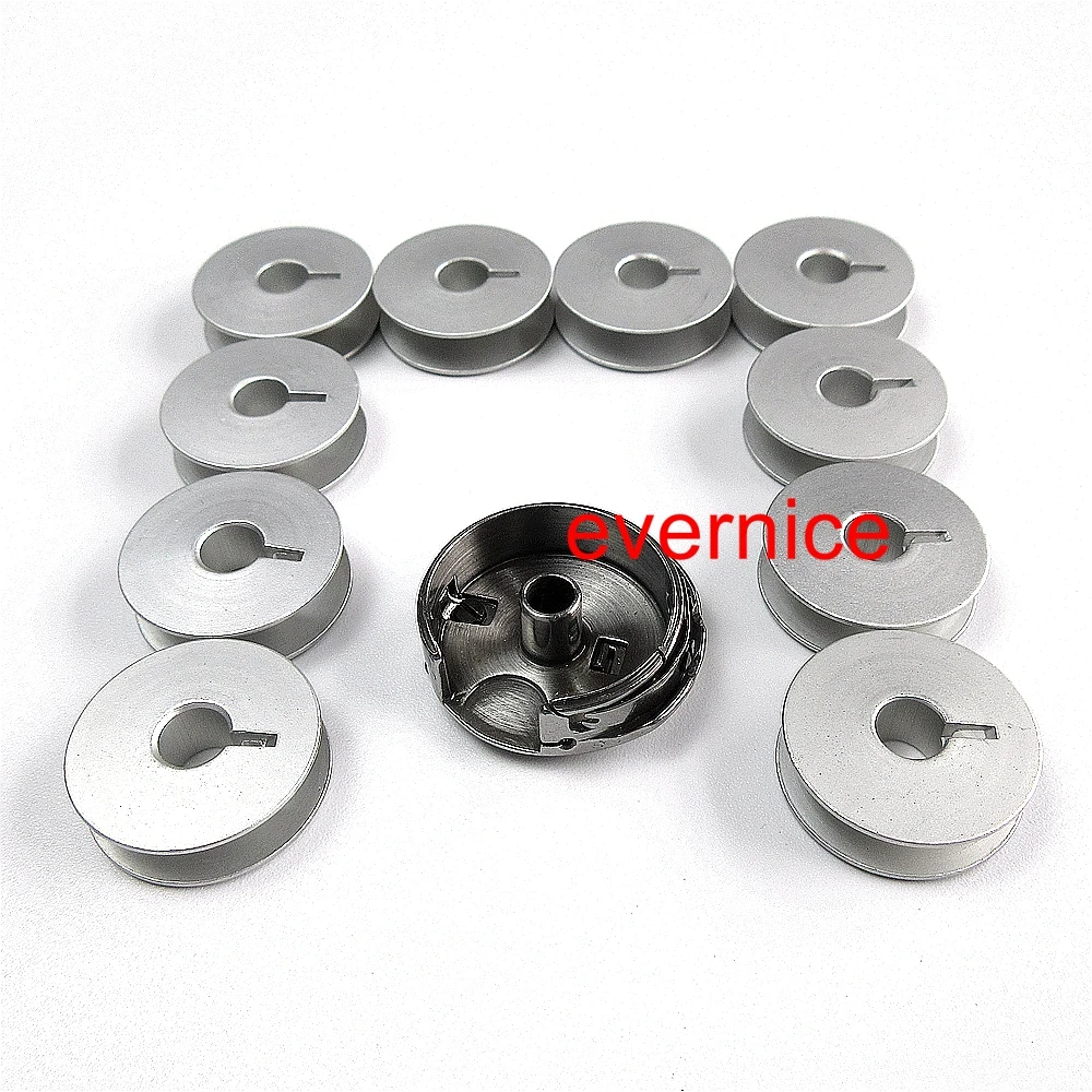 Bobbin Case + 10 Bobbins For Refrey 427+ Other Sewing Machine