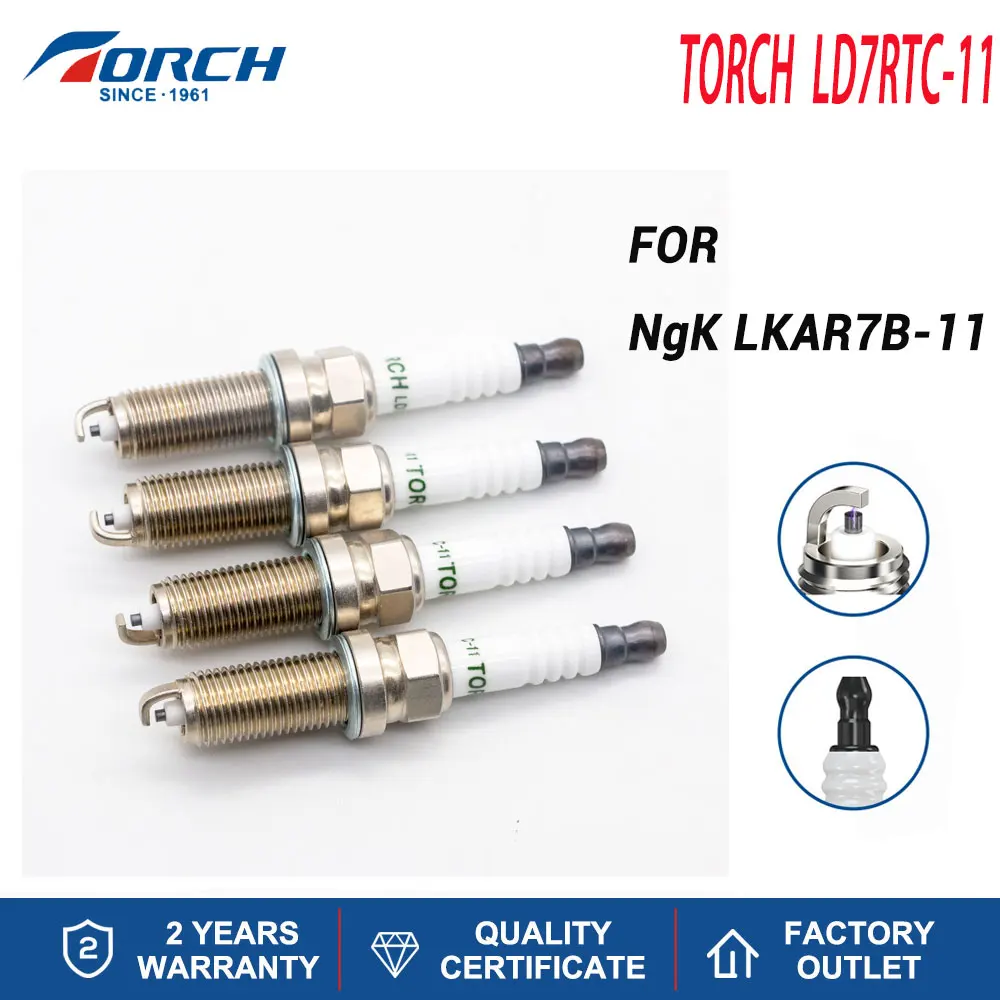 

4/6/8pcs Candles Replace for Candle LKAR7B-11 China Original TORCH Spark Plug LD7RTC-11 Alternative Ignition Auto Parts