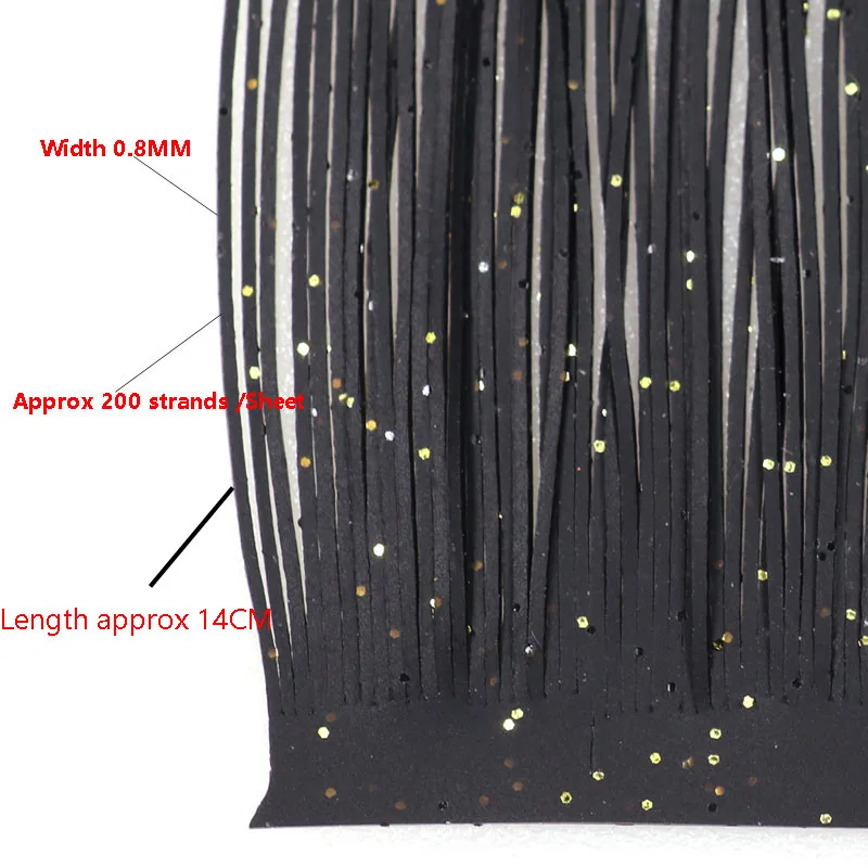 Vampfly 1Pcs Grizzly Barred Rubber Legs Fly Tying Silicone Skirts Streamer Zonker Nymph Rubber String Fly Tying Material