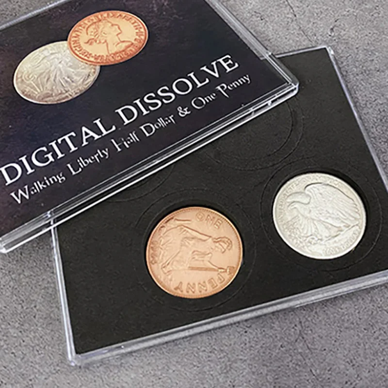 

Digital Dissolve (Walking Liberty Half Dollar) Magic Tricks Magician Close Up Illusions Gimmick Props Visually Coin Change Magia