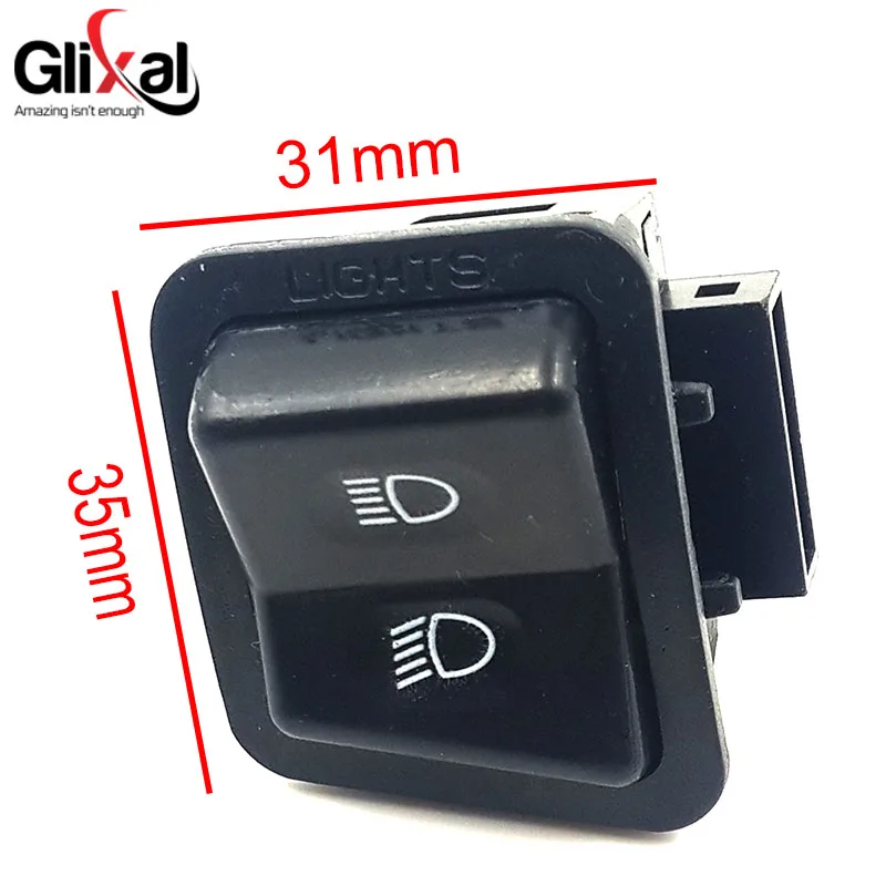 Glixal Scooter 4-Pin Headlight Dimmer Switch Button for GY6 49cc 50cc 125cc 150cc Chinese Moped Scooter (2 pcs)