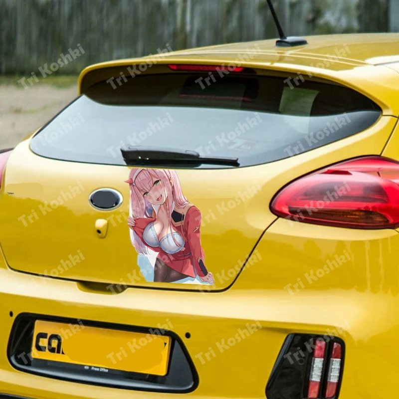 Tri Koshki KCS175 Anime pretty Darling In The Franxx Zero Two Car Sticker PVC Colorful Decals Sticker on Car  Bumper laptop