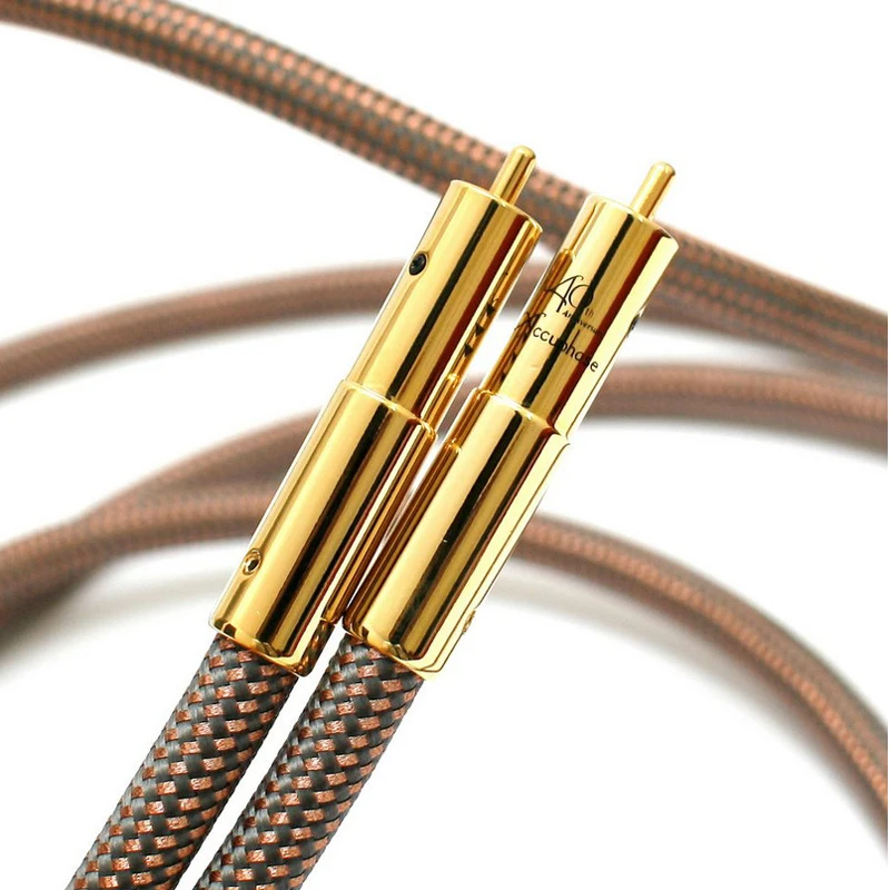 High Quality Hifi RCA Cable Accuphase 40th Anniversary Edition RCA Interconnect Audio Cable Gold Plated Plug