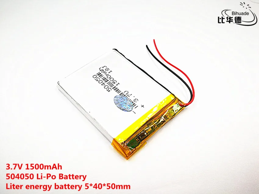بطارية ليثيوم أيون ، 3.7 لتر ، جودة جيدة ، 1500 فولت ، 504050 مللي أمبير ، بطارية ليثيوم أيون بوليمر ، لعبة ، بنك طاقة ، GPS ، mp3 ، mp4