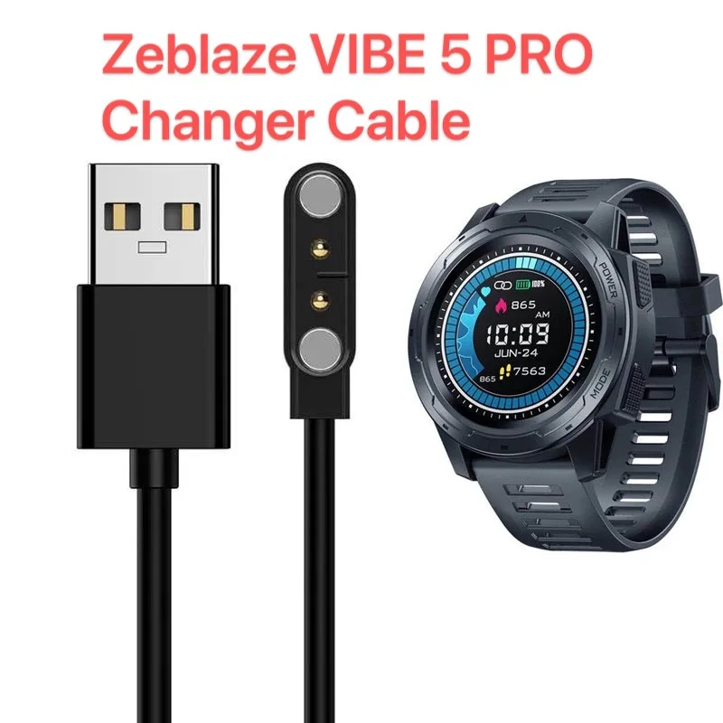 Charger Cable for Zeblaze VIBE 5 Pro Smart Watch Backup 2pin Magnetic USB Power Charging cables smart accessory new good quality