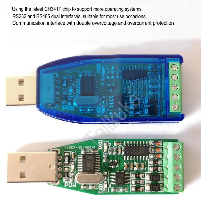 Usb a 485 usb a 232 usb industrial à transmissão bidirecional do conversor serial ch341 de usb de série