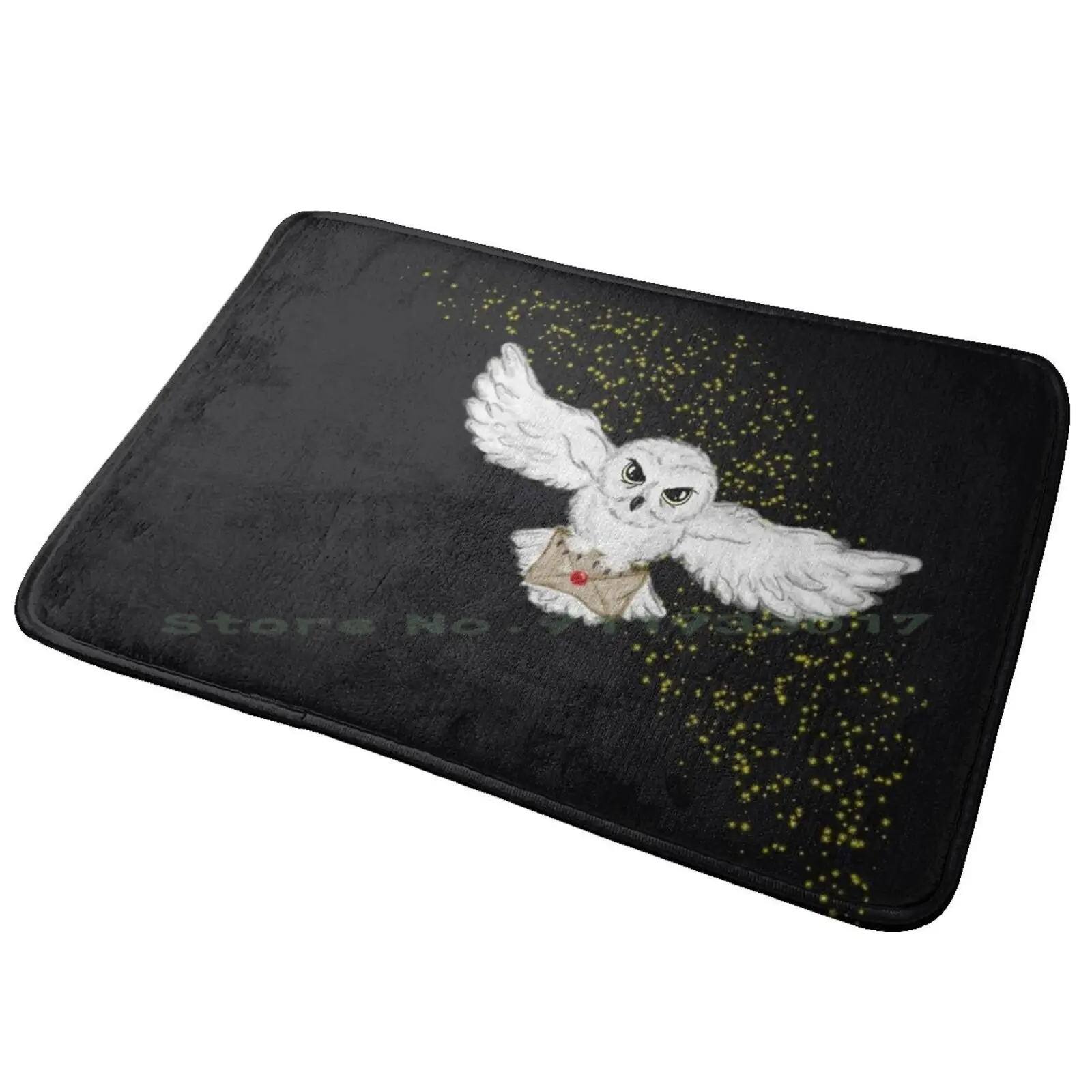 Owl Flight Face Mask Entrance Door Mat Bath Mat Rug Asidetweets Aside Tweets Bird Assortment Bird Pattern Illustration