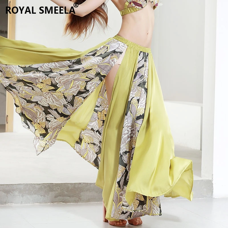 Women floral printed maxi skirt belly dance skirt ATS Gypsy dance costume split dance dress belly dance outfits dance long skirt