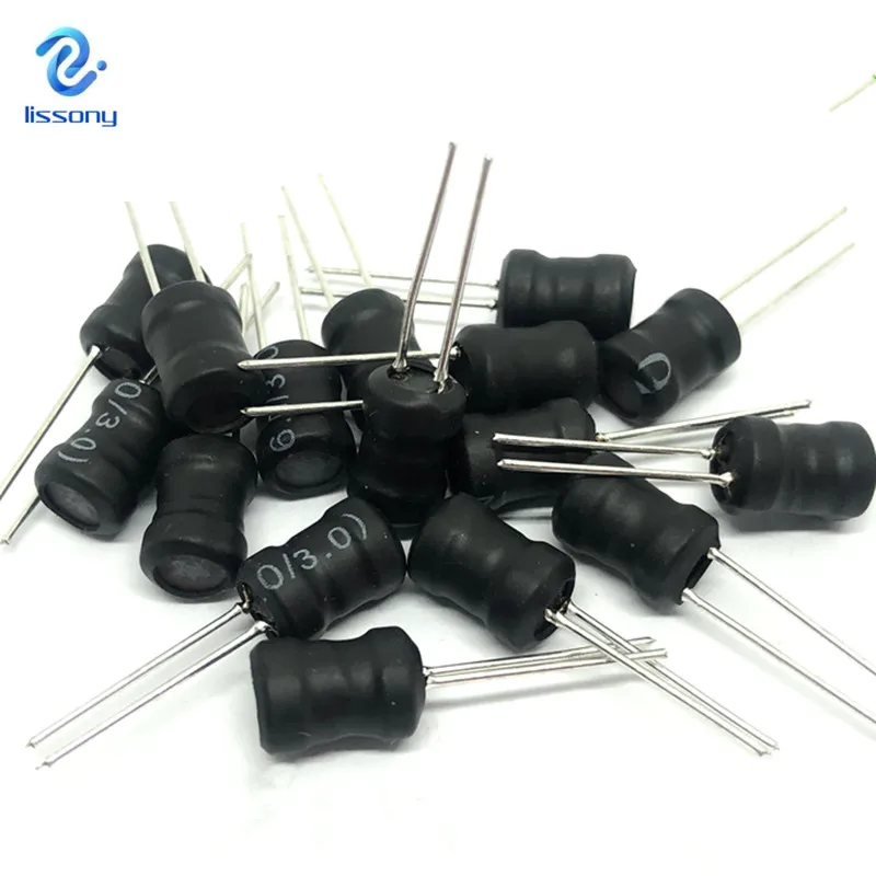 10Pcs DIP Power Inductor 6*8mm 2.2UH 4.7UH 10uH 22uH 100uH 150uh 220uH 330uH 470uH 1MH 2.2MH 4.7MH 10MH Inductance 6X8mm 2 Pins