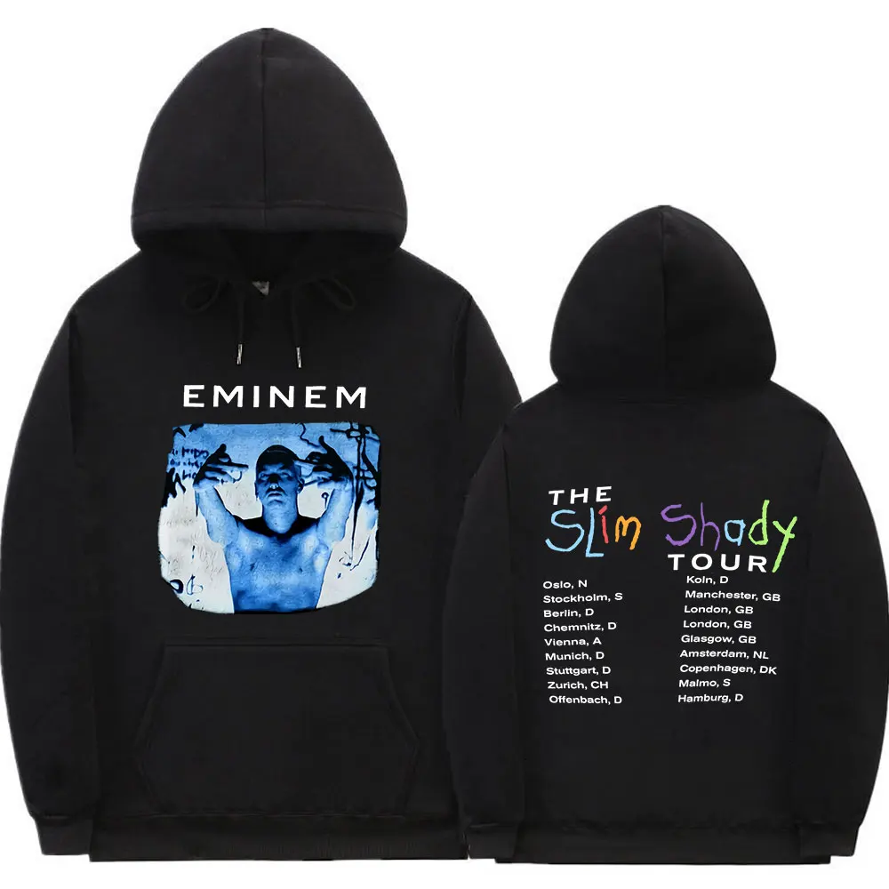 

Eminem Slim Shady Tour Cool Unisex Hoodies Sweatshirt Hip Hop Rap Punk Style Tops Pullover HipHop Rock Gothic Winter Coat