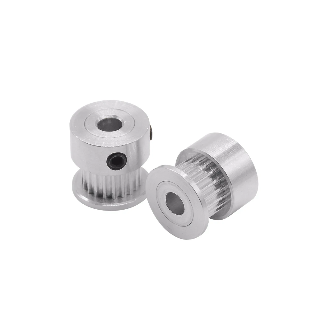 2pcs 3D Printer Parts GT2 Timing Pulley 2GT 20 Teeth Aluminum Bore 5mm 6mm 6.35mm 8mm Synchronous Wheels Gear Part For Width 6mm