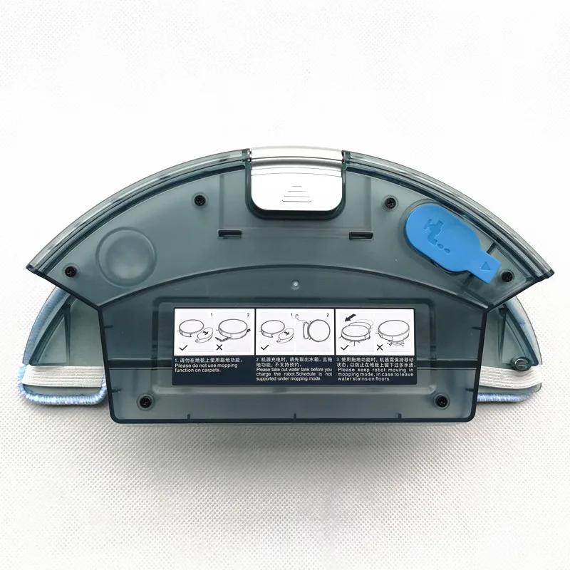 Caja de depósito de agua para aspiradora, paños de fregona para ZACO A6 A8s, Robot aspirador, piezas de repuesto, contenedor de agua, Trapos de fregona de repuesto
