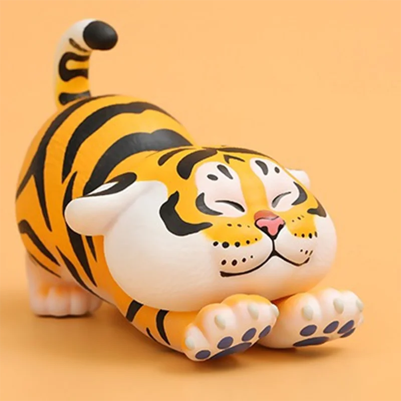 Original Xiaohu Tiger Daily Series Blind Box Toys Desktop Model Kawaii Surprise Bag Anime Figure Fat Tiger Girls Birthday Gift