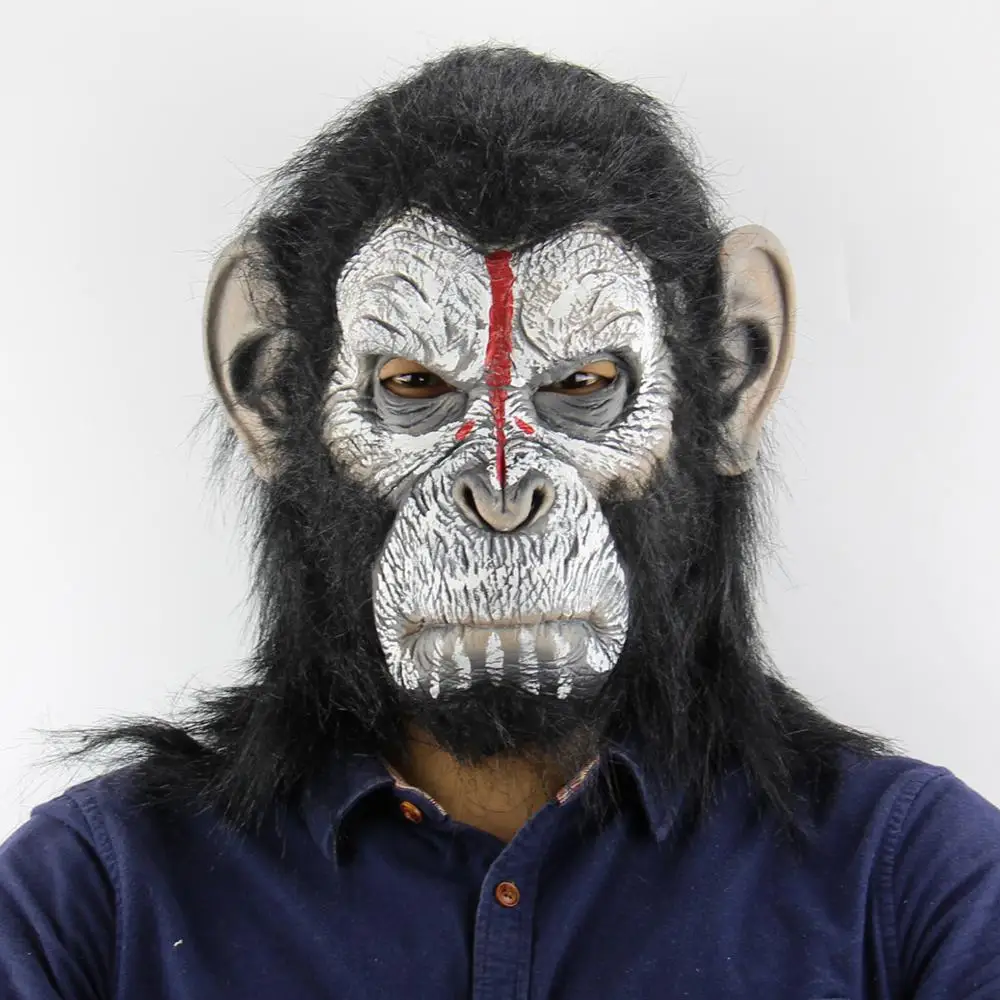 Gorilla Monkey Halloween Masks Adult Full Face Funny Mask Latex Halloween Party Cosplay Costume Masquerade Realistic Masks