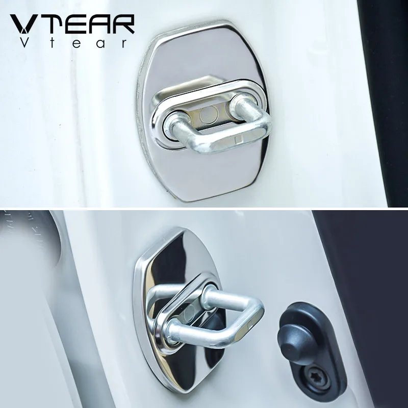 Vtear For Toyota LAND CRUISER Prado 150 Door lock inner Gap Anti-scratch cover accessories Car interior decoration parts 2020
