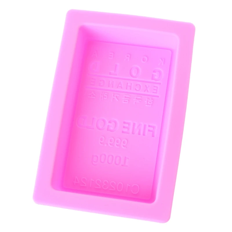 2024 New Gold Brick Mold Silicone Cake Mold,Handmade Manufacture Bullion Shape soap Mold