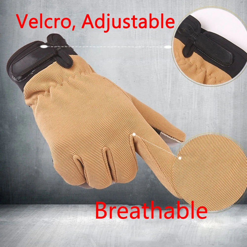 Gants de sport coupe-vent pour hommes, doigt complet, pêche en plein air, vélo, cyclisme, ski, anti-ald, hiver