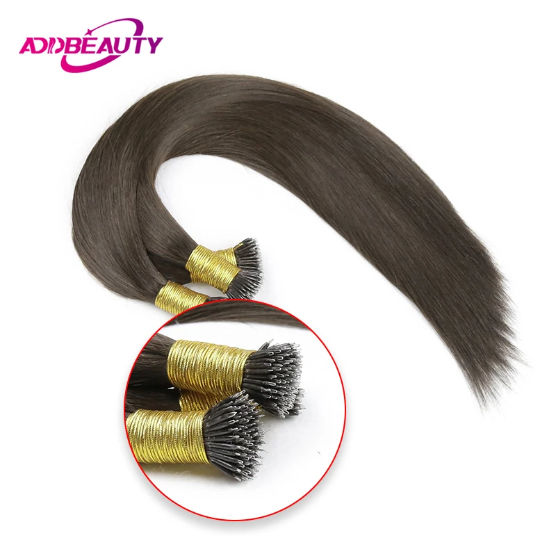 Straight Nanoring Human Hair Extensions for Women 100% Brazilian Remy Human Hair Nano Link Hair Extension Capsule Keratin Hair