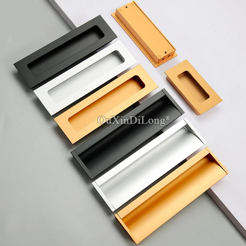 

Brand New 2PCS Recessed Hidden Furniture Sliding Door Handles Drawer Pulls Cupboard Wardrobe Kitchen Invisible Cabinet Pulls