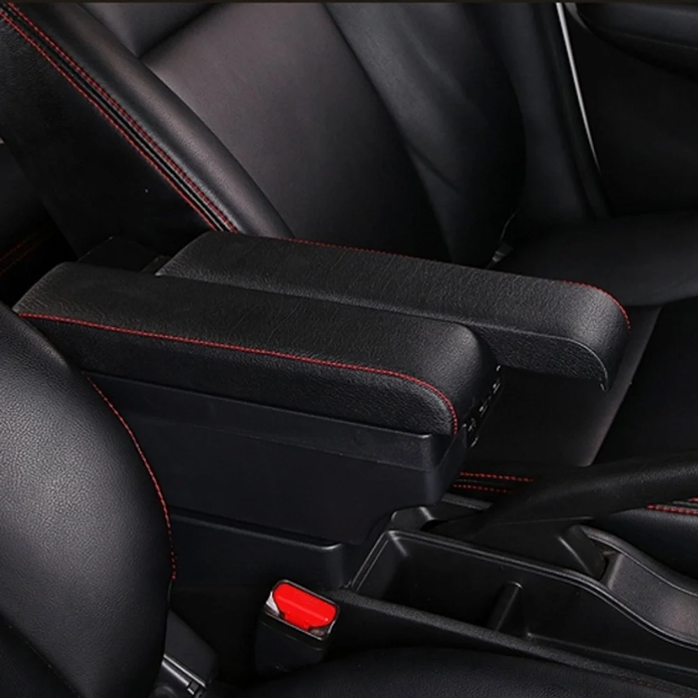 For Yaris L Sedan Vios Armrest Box Central Content Elbow Arm Rest Storage Case Car-styling Accessories Part with USB Cup Holder