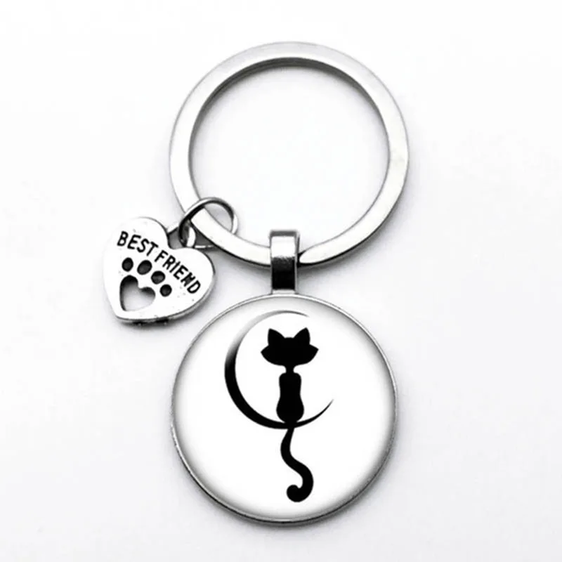 Image 3: Porte-clés chat coquin très mignon, porte-clés j'aime mon chien, cadeau de vacances pour les amis à la mode