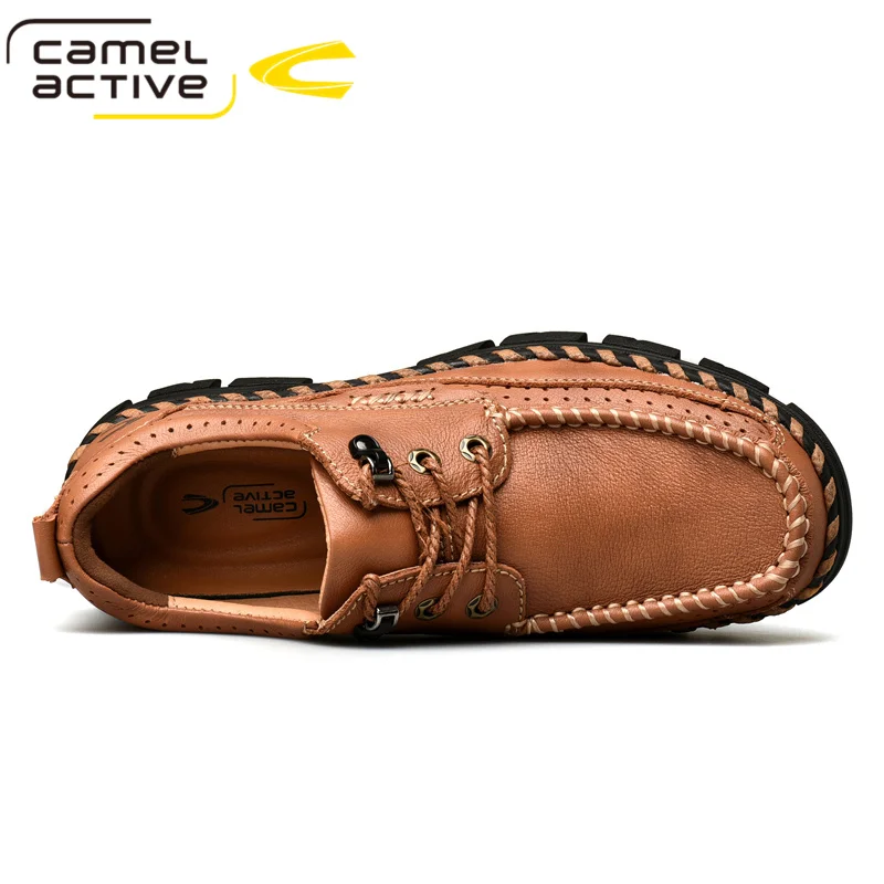 Camel Active Neue Männer Casual Schuhe Aus Echtem Leder Männer Schuhe Lace-up Atmungsaktive Weichen Herbst Casual Wohnungen Formale Schuhe plus Größe