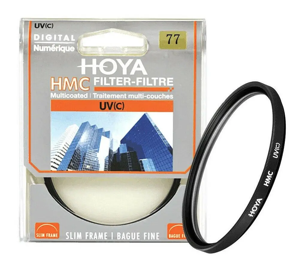 NOVO Hoya HMC UV (c) 77 Mm Filtro Slim Frame Digital MultiRevestido MC UV C para Lente de Câmera A-UVC HOYA