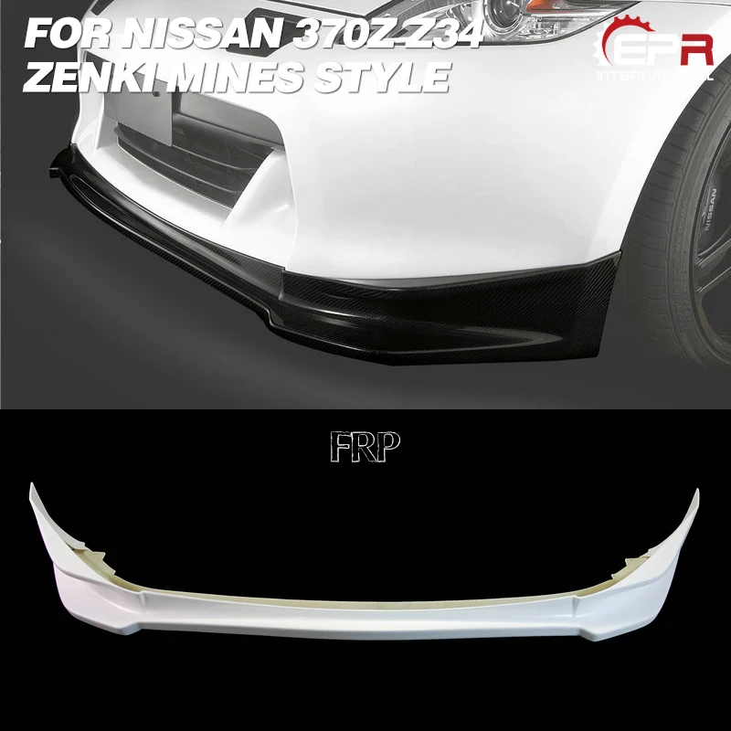 

For Nissan 370Z Z34 Fiber Glass Zenki Early Model Mines FRP Front Lip(Pre-facelift)Body Kit 2009-2012 Front Lip Trim