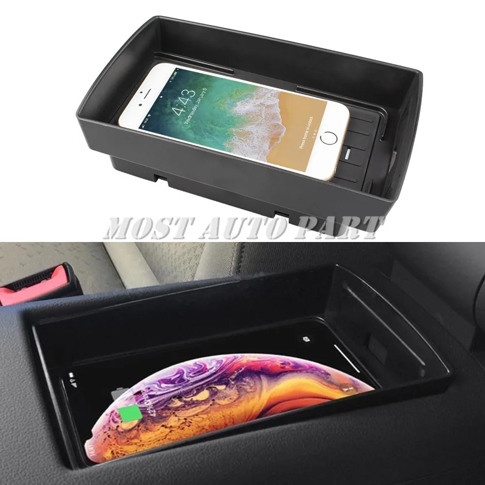 

Interior Car Wireless Charger Phone Charger Pad Storage Box Trim For Audi A3 S3 2014-2019 The Phone With QI Wireless Charging