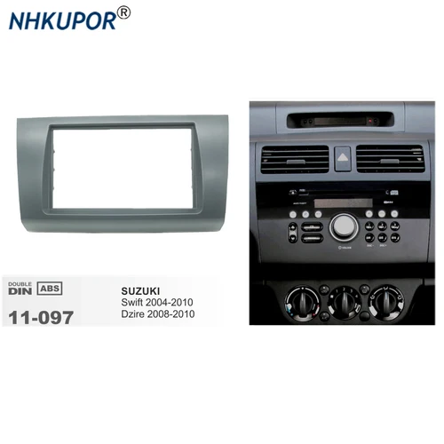 Fascia de Radio de coche 2 Din para SUZUKI Swift 2004-2010/Dzire 2008-2010, Kit de montaje de Panel de tablero de Audio estéreo automático, Kit de Marco embellecedor de instalación