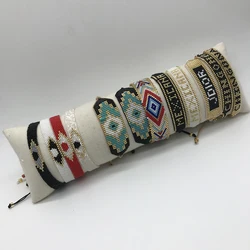 BLUESTAR MIYUKI Bracelet Turkish Eye Bracelet Mexicans Letter Pulseras Mujer Handmade Jewelry Armband