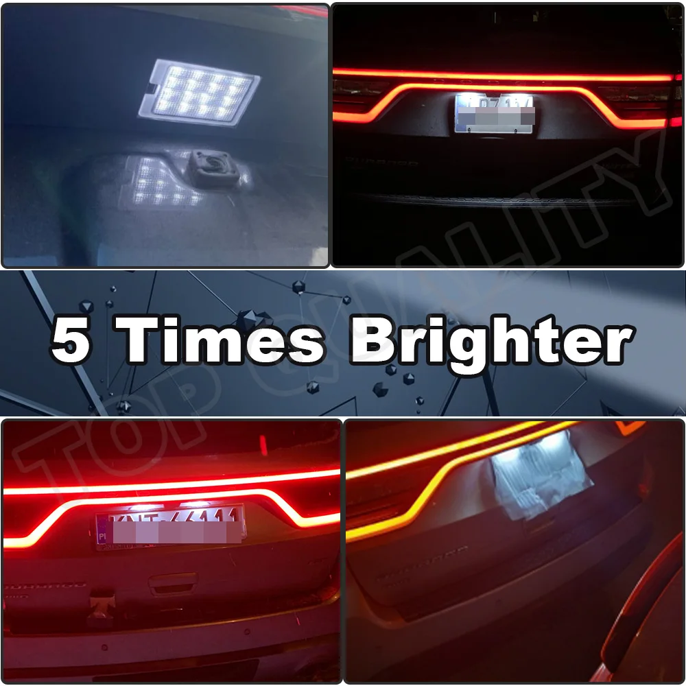 For Dodge Durango 2014 2015 2016 2017 2018 2019 2020 68370520AA 12V LED Number Plate Light License Plate Lamps Car Accessories