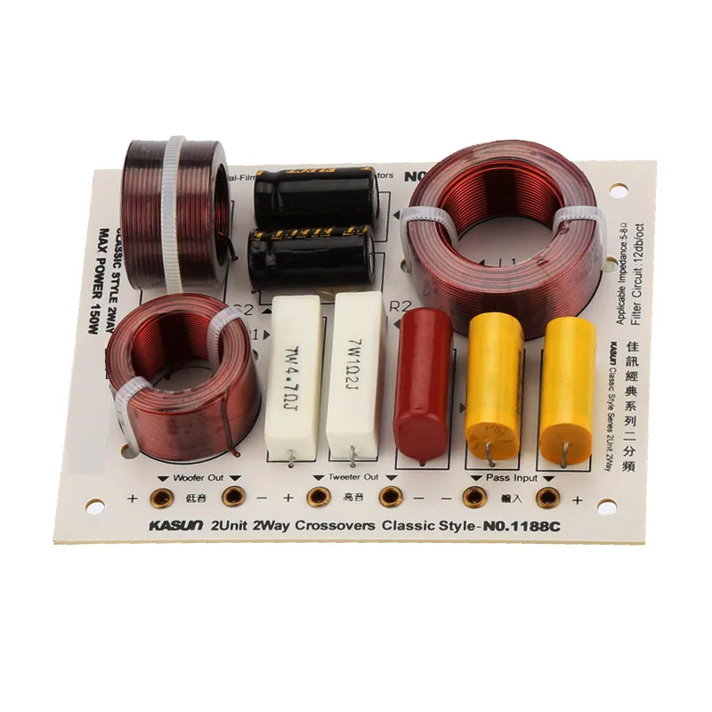 HIFIDIY LIVE 1188C 2 Way 2 speaker( Treble tweeter + bass) Unit HiFi home Speakers audio  Frequency Divider Crossover Filters