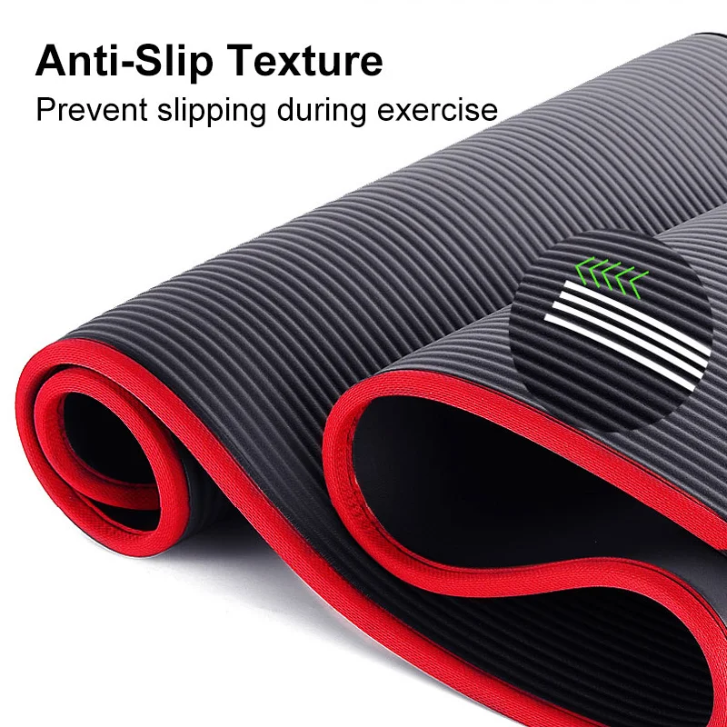 200CM 15MM High Quality Extra Sport Thick NRB Non-Slip Yoga Mats For Fitness  Pilates Gym Home Fitness Camping Tasteless Pad