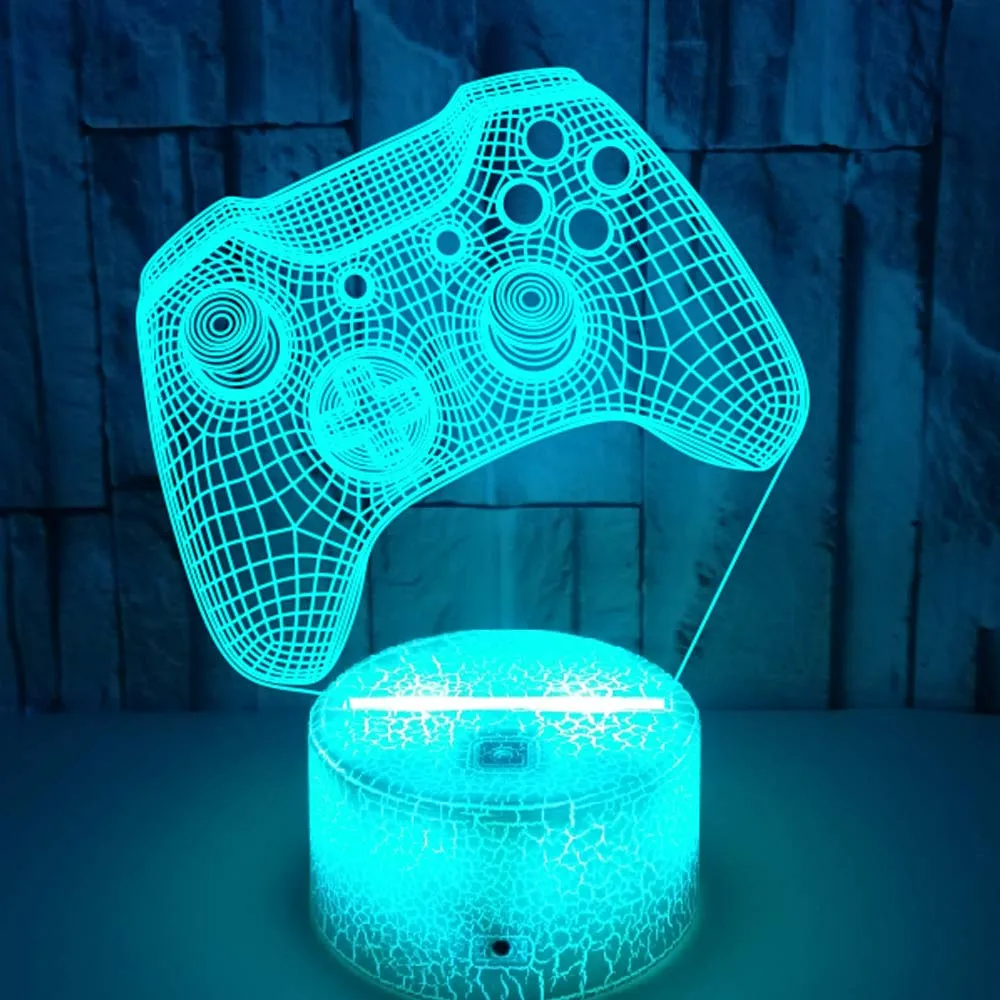 3d Illusion P4P Game Pad Led Night Light for Kids Child Bedroom Decor Event Prize Game Shop Idea Color Changing Desk Night Lamp