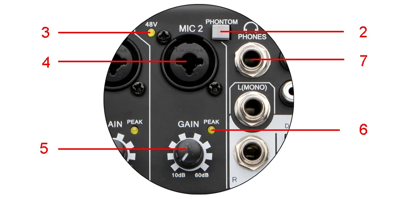 FREEBOSS 4-Kanal-Audiomischer, USB-Computer, Wiedergabe, Echo, Bluetooth-Mischpult für Kirche, Party, Familienstudio, MIX4 – Detail 12