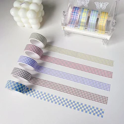Retro Cute Plaid Decorative Washi Tapes DIY Hand Account Grid Sticker Label Scrapbooking Diary Album Masking Tape Stationery
