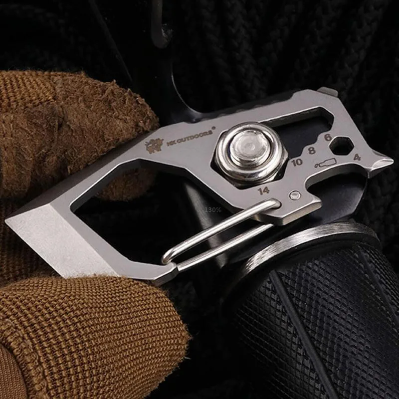Multifunction EDC Keychain Hurry up Corkscrew wrench screwdriver Unboxing blade Outdoor carry Emergency Tools