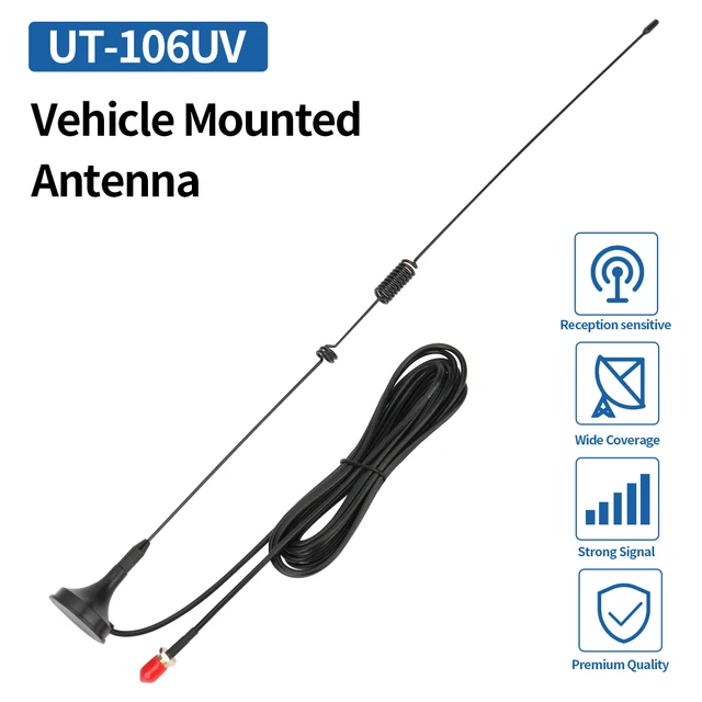 BAOFENG UT-106UV Samochodowa antena walkie talkie do radia BAOFENG UV-5R BF-888S K5(8) k6 UV-9R Plus Ham Two Way Radio