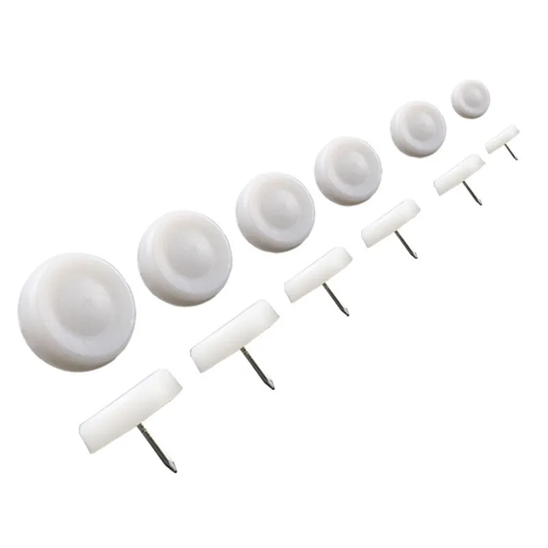 10pcs Hardware Fittings Plastic Flat Bottom Nail Plastic Furniture Base Nail Moisture-proof Footpad