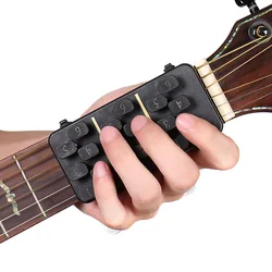 Guitar Chord Trainer with 18 Buttons Folk Guitar Chords Practice Assist Tool Finger Teaching Aid for Adults Children Beginners