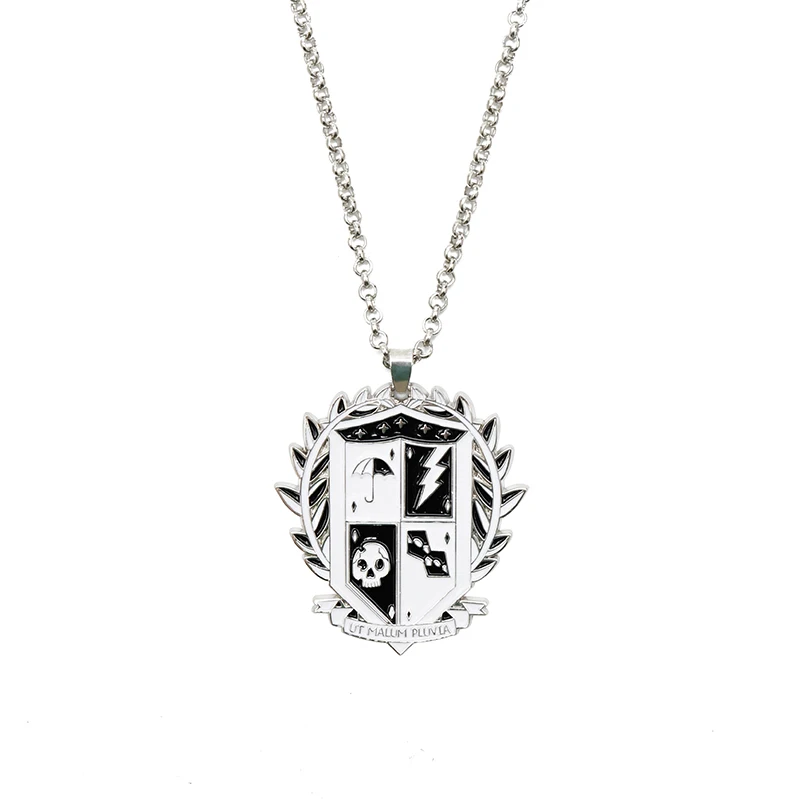 Fantasy American Drama Umbrella Academy Necklace The Umbrella Academy Badge Pendant Necklace Bead Chain Women Men Jewelry Gift