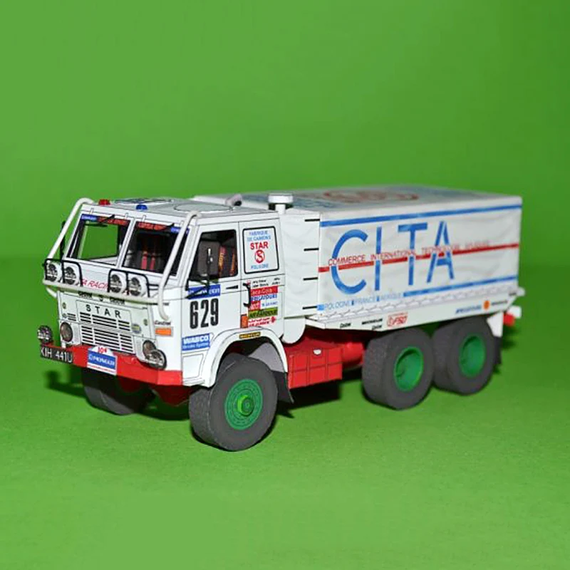 STAR 266 R 1988 Truck 1:53 Dakar Rally Folding Origami Art Mini 3D Paper Model Papercraft DIY Adult Handmade Craft Toys ZX-045