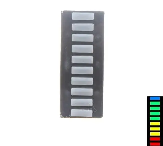 

LTRIG custom 1Pcs 10 Grid Digital Segment LED Light Bar 10 Flat Tube of Super Bright 2 Red+3 Yellow+4 Green+1 Blue