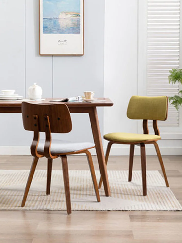 Dining chair Italian household solid wood chair modern simple Nordic chair hotel dining room table chair coffee shop milk tea sh